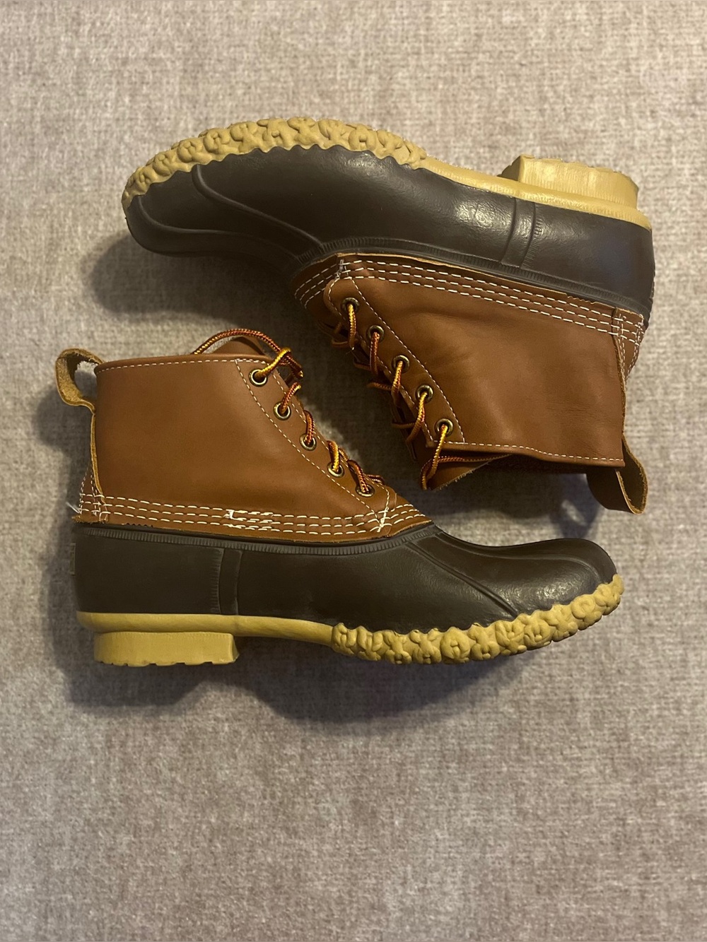 L.L.Bean Bean Boots Women’s 8 Brown Leather Duck Boots Made in USA